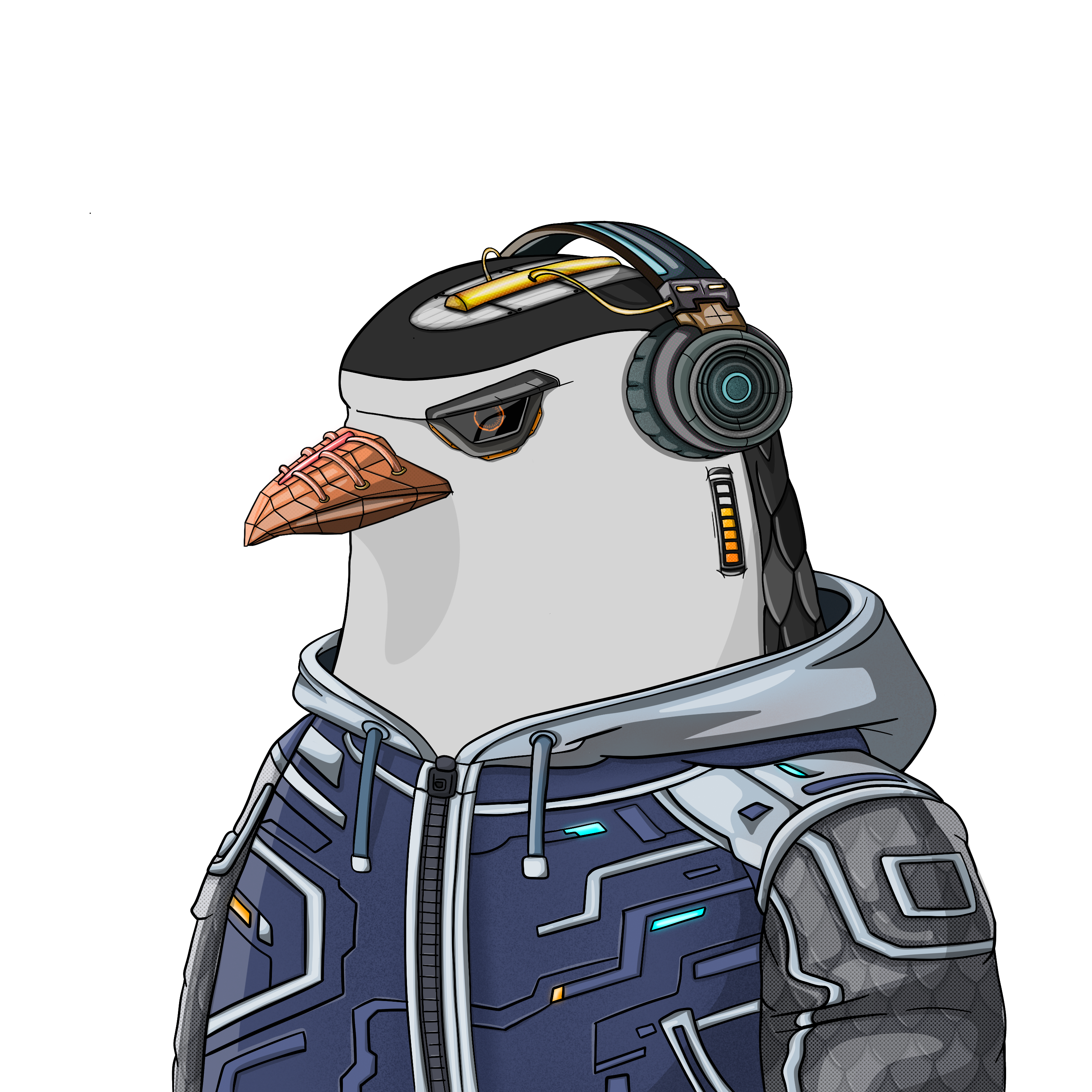 a Pengwyn logo rotated 180 degree.